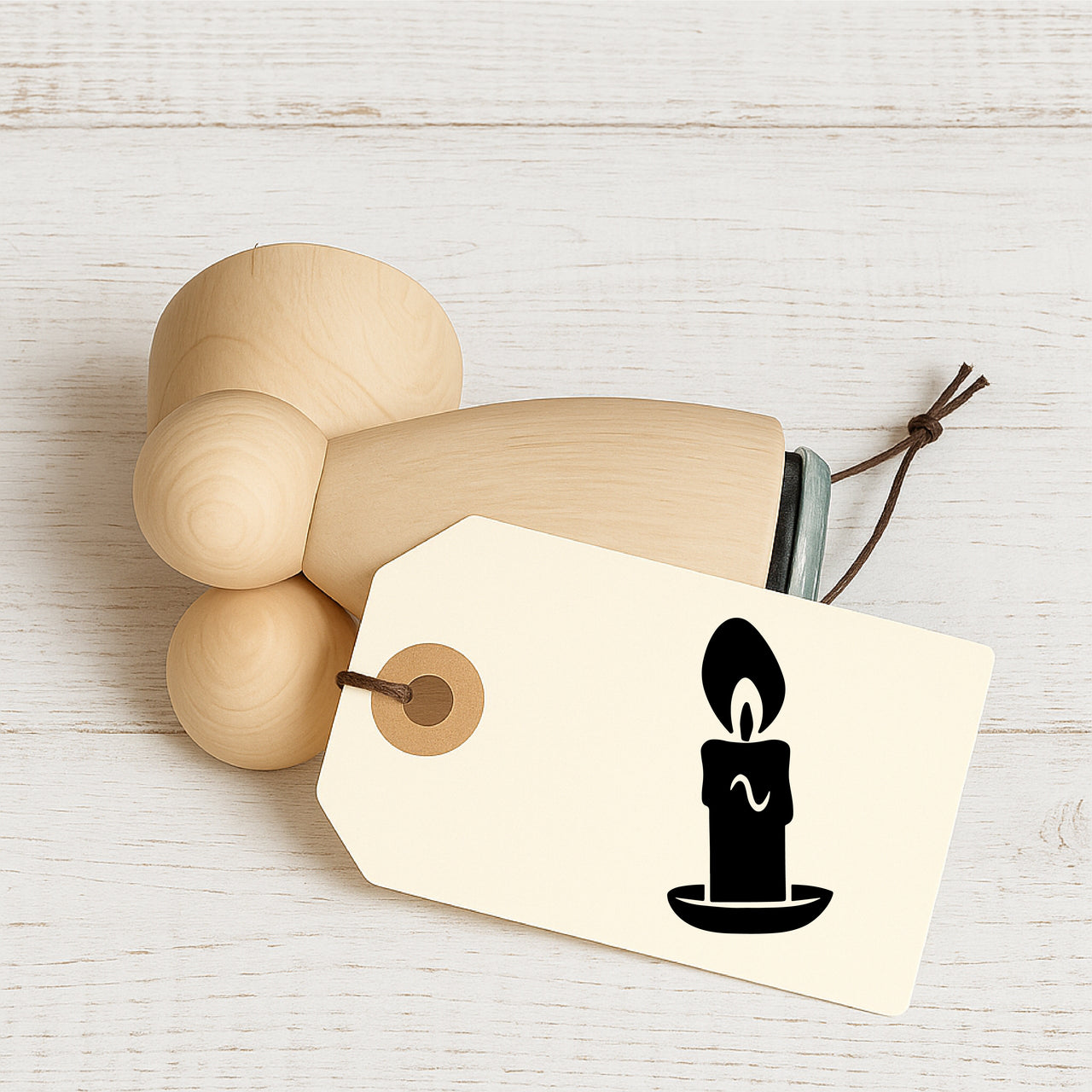Stempidoo - Maxi Mini - Motivstempel - Weihnachten - Kerze - Stempel zum Basteln von Karten, DIY, Papier, Stoffen