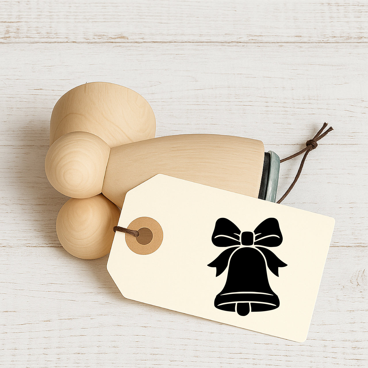 Stempidoo - Maxi Mini - Motivstempel - Weihnachtsglocke - Stempel zum Basteln von Karten, DIY, Papier, Stoffen