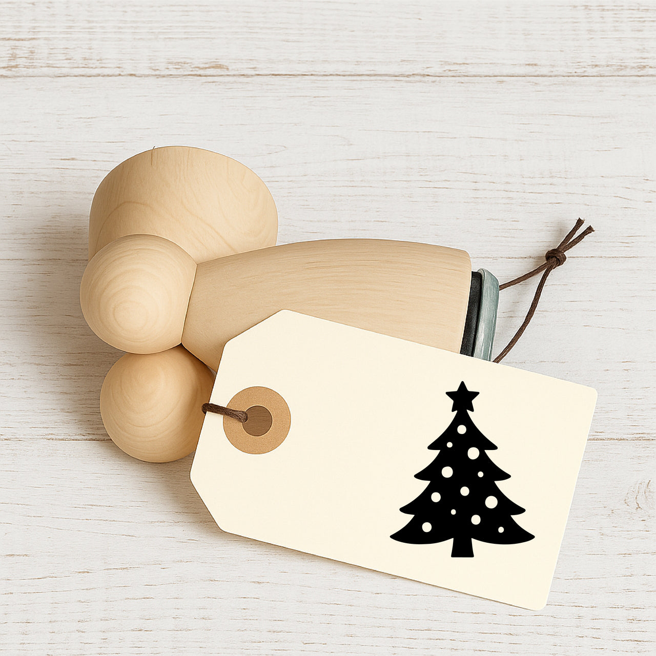 Stempidoo - Maxi Mini - Motivstempel - Tannenbaum - Stempel zum Basteln von Karten, DIY, Papier, Stoffen