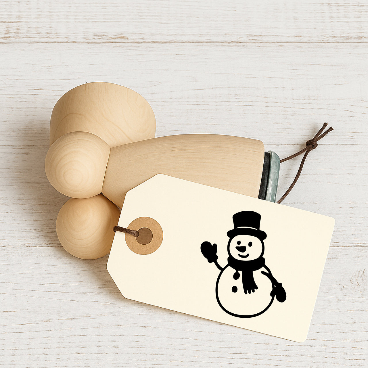 Stempidoo - Maxi Mini - Motivstempel - Schneemann- Stempel zum Basteln von Karten, DIY, Papier, Stoffen