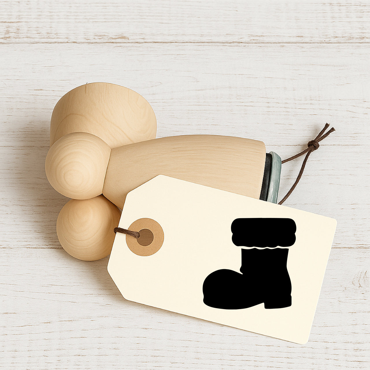 Stempidoo - Maxi Mini - Motivstempel - Weihnachtsstiefel- Stempel zum Basteln von Karten, DIY, Papier, Stoffen