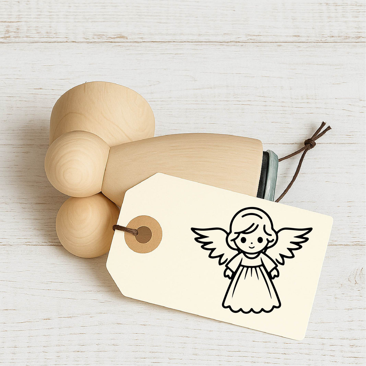 Stempidoo - Maxi Mini - Motivstempel - Engel - Stempel zum Basteln von Karten, DIY, Papier, Stoffen