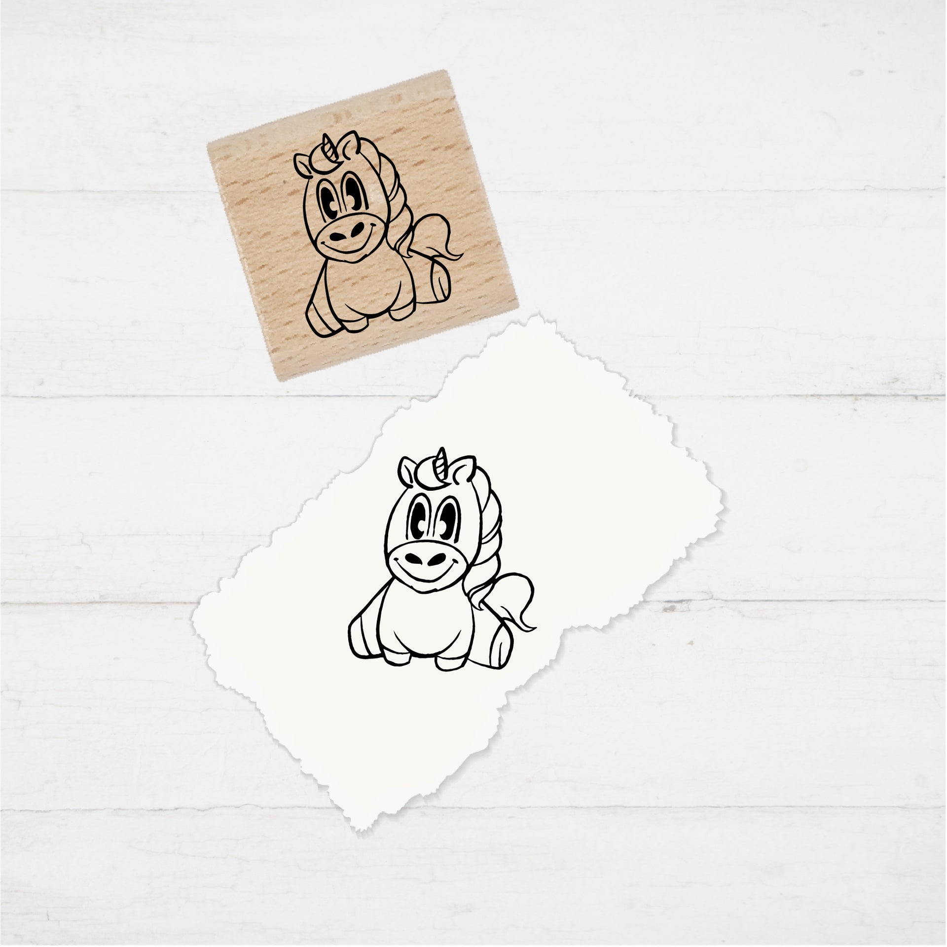 Stempidoo Einhorn Stempel – Motivstempel für Geschenke, Karten & DIY