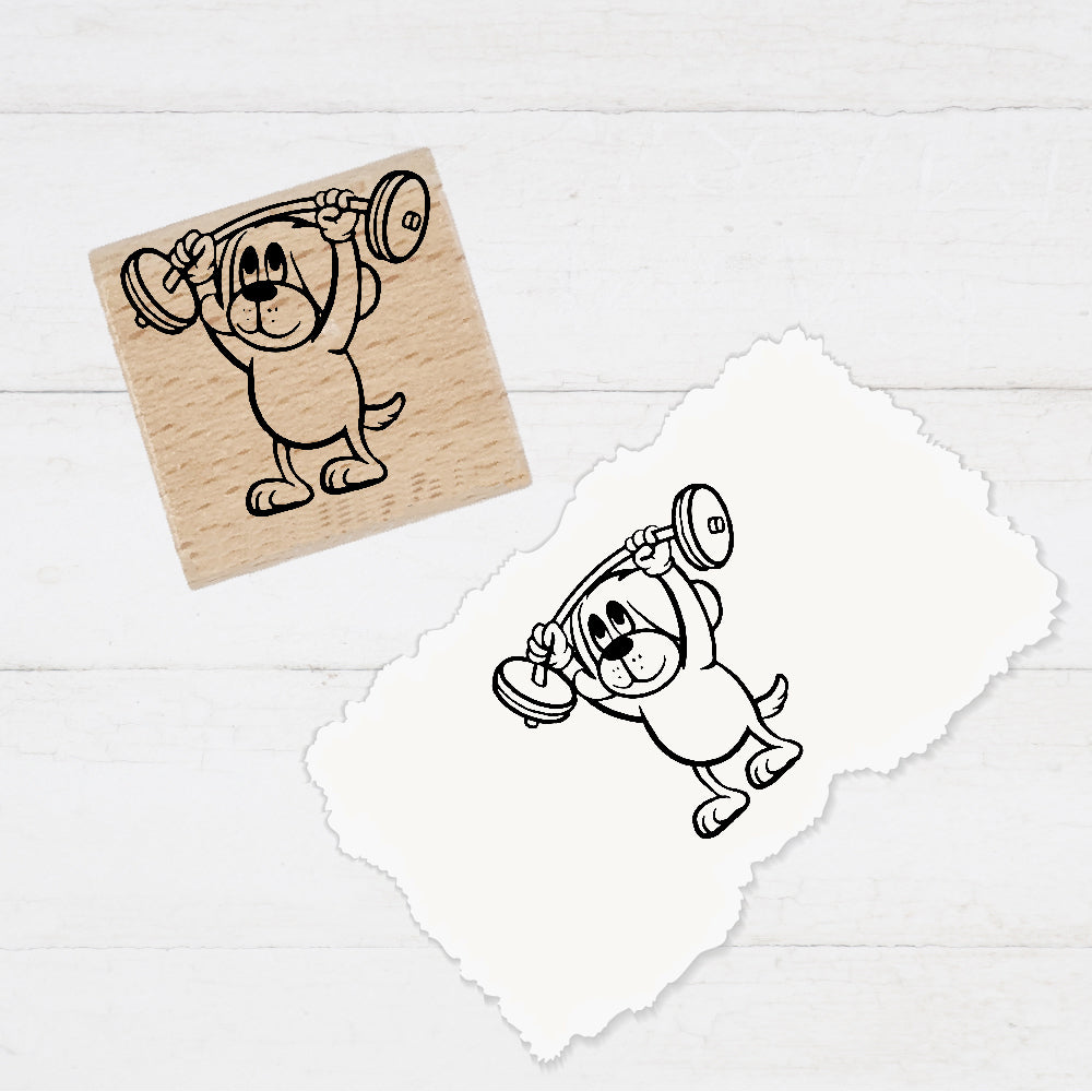 Stempidoo Fitness Bär Stempel – Motivstempel für Geschenke, Karten & DIY