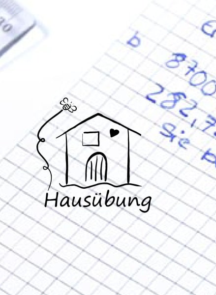 Stempel, Lehrerstempel - Schule - Hausübung - Haus mit Biene und Herz, Geschenk - DIY Stempel f. Schulhefte, Hausaufgabenheft, Grundschule