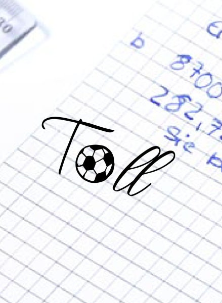 Stempel, Lehrerstempel - Schule - Toll - Fussball, Geschenk - DIY Stempel f. Schulhefte, Hausaufgabenheft, Grundschule, Motivatin, Ansporn