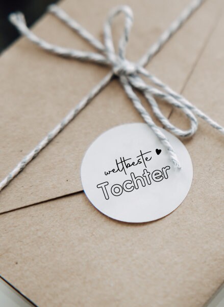 Stempel Motivstempel mit Text - weltbeste Tochter - Geschenk - DIY Stempel zum Basteln von Karten, Papier, Stoff, Holz, Dekoration, Familie