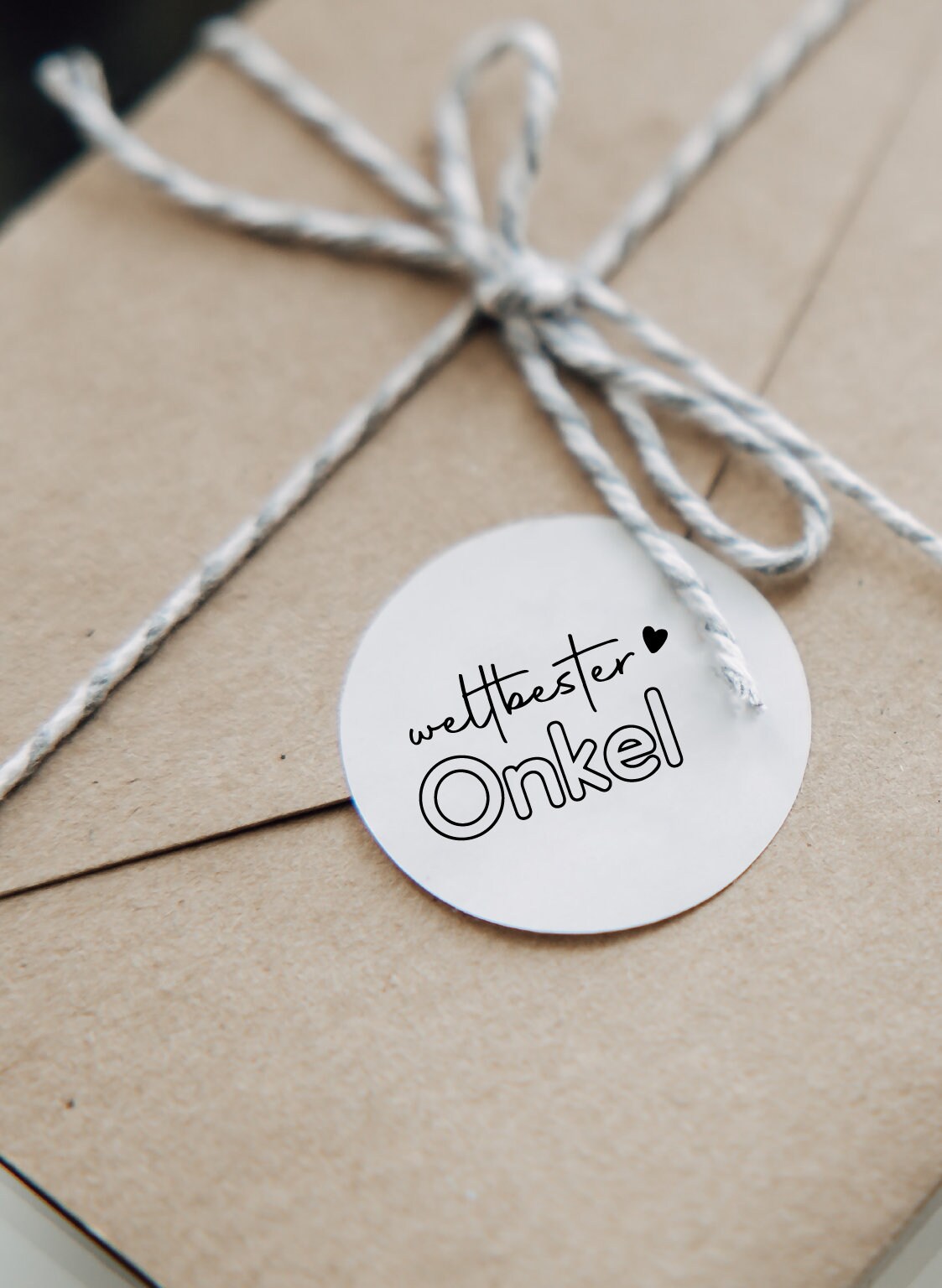 Stempel Motivstempel mit Text - weltbester Onkel - Geschenk - DIY Stempel zum Basteln von Karten, Papier, Stoff, Holz, Dekoration, Familie