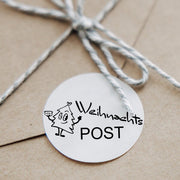 Motivstempel, Weihnachts POST mit Tannenbaum, Geschenk, DIY Stempel z. Basteln von Karten, Papier, Stoff, Holz, Dekoration, Anhänger, Advent