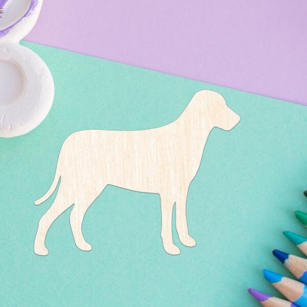 Zauberhafte Streudeko- Hund - aus Pappelholz zum DIY - Basteln, Dekorieren, Verzieren von Geschenken, Karten, Bastelarbeiten, Tischdeko
