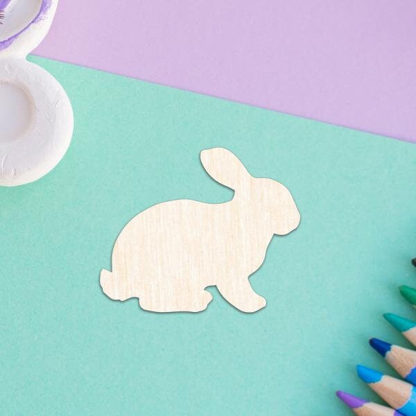 Zauberhafte Streudeko- Hase - aus Pappelholz zum DIY - Basteln, Dekorieren, Verzieren von Geschenken, Karten, Bastelarbeiten, Tischdeko