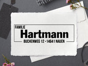 Adressstempel personalisiert - Namensstempel - persönlicher Familienstempel - Stempel personalisiert - Holzstempel o. Automatikstempel