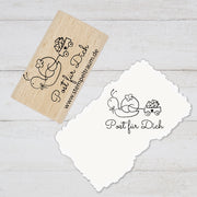 Stempel  - Motivstempel - Post für Dich - Schnecke, Stempel Geschenk - DIY Stempel zum Basteln von Karten, Papier, Stoffen, Holz, Dekoration
