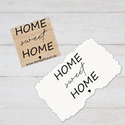 Stempel - Textstempel - Home sweet Home, Geschenk - DIY Stempel zum Basteln von Karten, Papier, Stoff, Holz, Dekoration, Familie, Glück