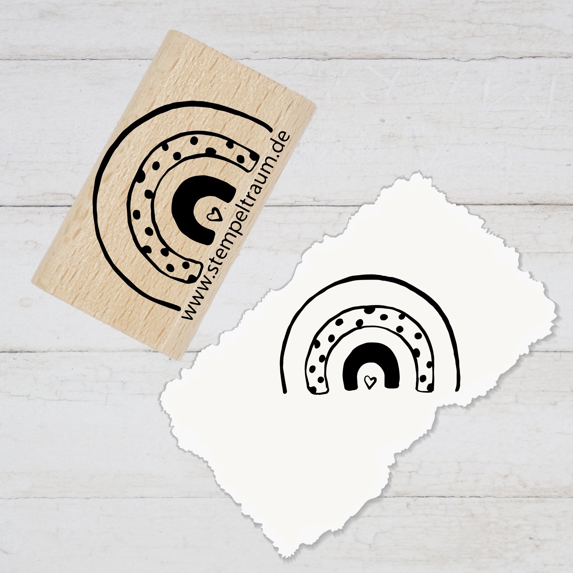 Stempel  - Motivstempel - Regenbogen - Stempel Geschenk - DIY Stempel zum Basteln von Karten, Papier, Stoffen, Holz, Dekoration