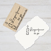 Stempel  - Motivstempel - Lagerfeuer to go - Kerze - Geschenk - DIY Stempel zum Basteln von Karten, Papier, Stoff, Holz, Dekoration,
