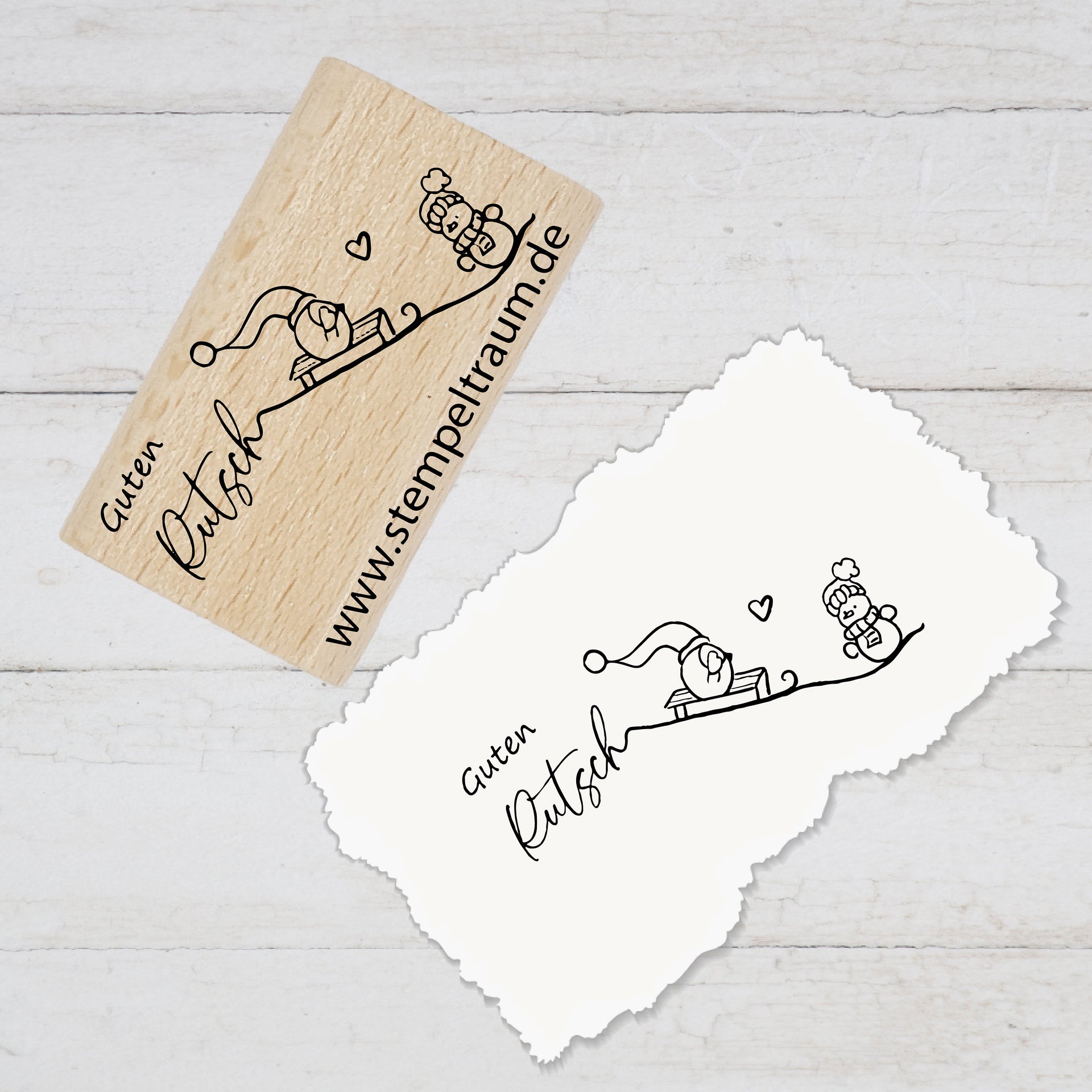 Stempel - Motivstempel - Silvester - Guten Rutsch - Geschenk - DIY Stempel zum Basteln v. Karten, Papier, Stoff, Holz, Dekoration, Silvester