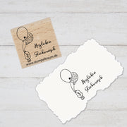 Stempel Geburtstag - Motivstempel - Herzlichen Glückwunsch - Geschenk - DIY Stempel zum Basteln von Karten, Papier, Stoff, Holz, Dekoration