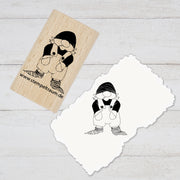Latzhosen Wichtel Motivstempel, Geschenk - DIY Stempel zum Basteln von Karten, Papier, Stoff, Holz, Dekoration, Anhänger, Weihnachten, malen