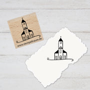Stempel  Motivstempel  - Kirche - Stempel Geschenk - DIY Stempel zum Basteln von Karten, Papier, Stoffen, Holz, Dekoration