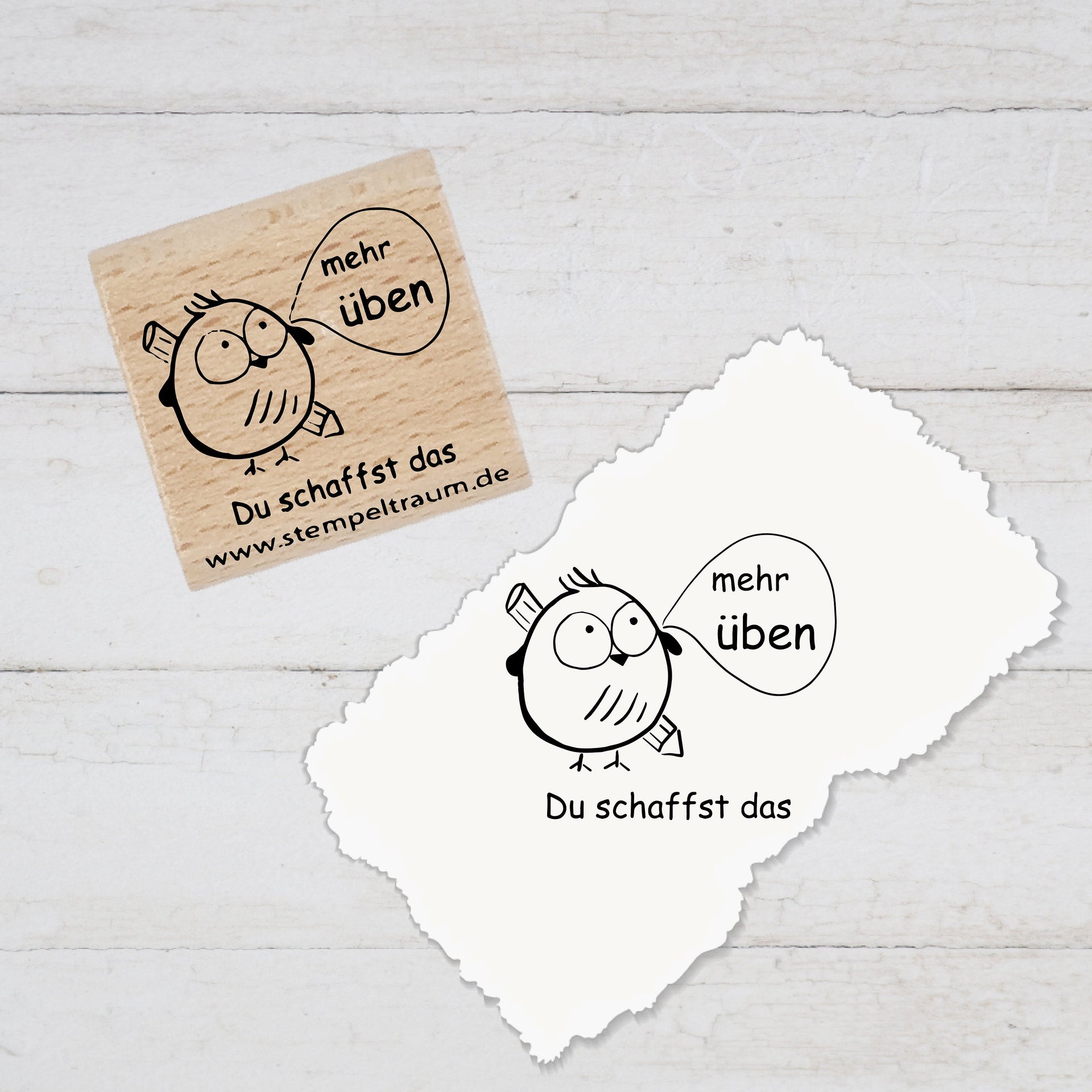 Stempel, Lehrerstempel - Schule - mehr üben Du schaffst das - Eule, Geschenk - DIY Stempel f. Schulhefte, Hausaufgabenheft, Grundschule