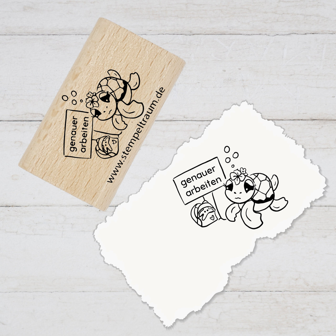 Stempel,Lehrerstempel, Schule, genauer arbeiten Motiv traurige Schildi - Geschenk - DIY Stempel f. Schulhefte, Hausaufgabenheft, Grundschule