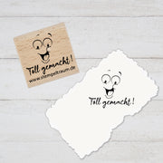 Stempel Lehrerstempel - Schule - Toll gemacht - mit Emoji, Geschenk - DIY Stempel f. Schulhefte, Hausaufgabenheft, Grundschule, Lob, Ansporn
