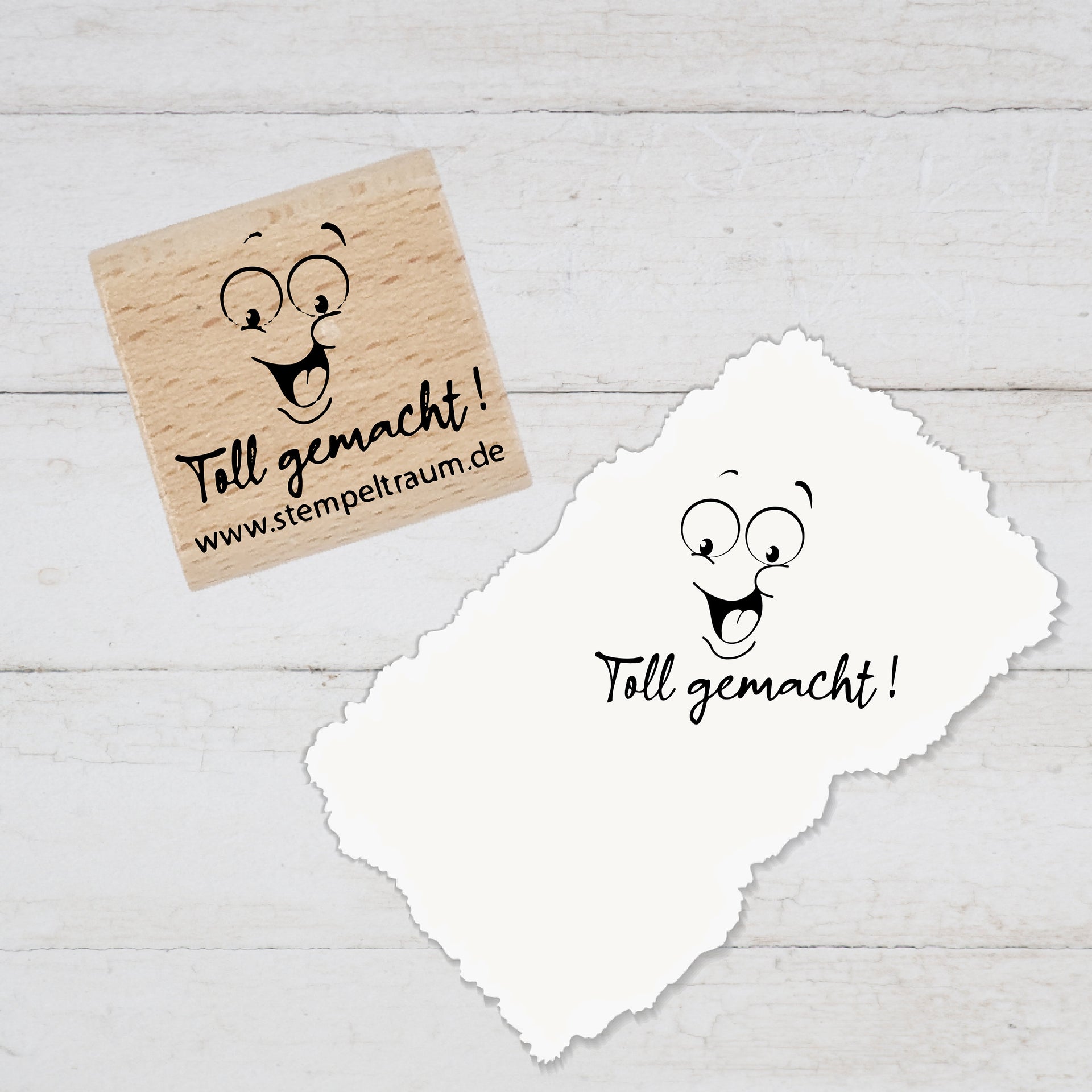Stempel Lehrerstempel - Schule - Toll gemacht - mit Emoji, Geschenk - DIY Stempel f. Schulhefte, Hausaufgabenheft, Grundschule, Lob, Ansporn