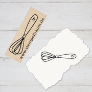Stempel - Motivstempel - Schneebesen, Geschenk - DIY Stempel zum Basteln von Karten, Papier, Stoff, Holz, Anhänger, Dekoration, Küchendeko