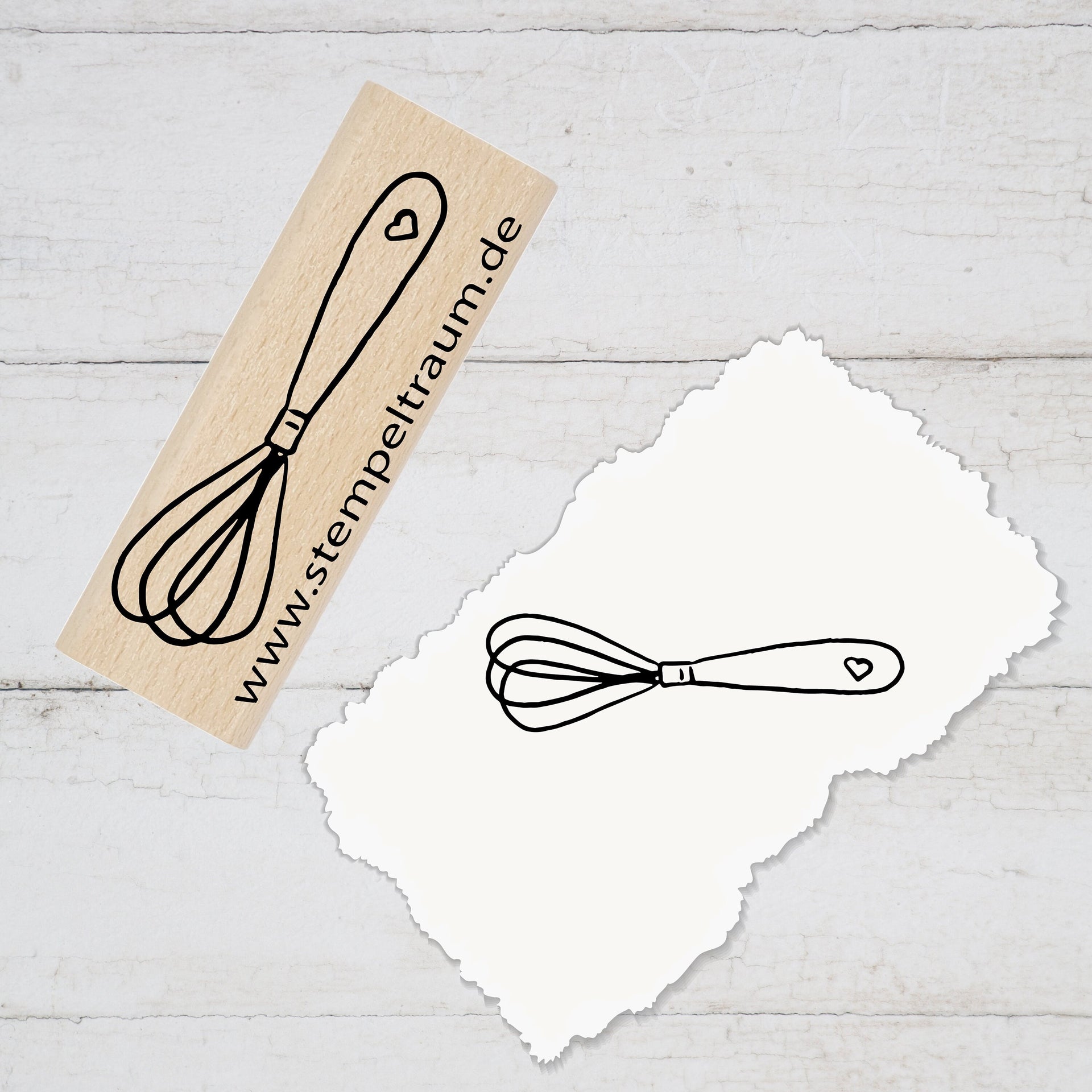 Stempel - Motivstempel - Schneebesen, Geschenk - DIY Stempel zum Basteln von Karten, Papier, Stoff, Holz, Anhänger, Dekoration, Küchendeko