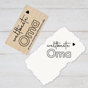 Stempel Motivstempel mit Text - weltbeste Oma, Stempel Geschenk - DIY Stempel zum Basteln von Karten, Papier, Stoffen, Holz, Dekoration