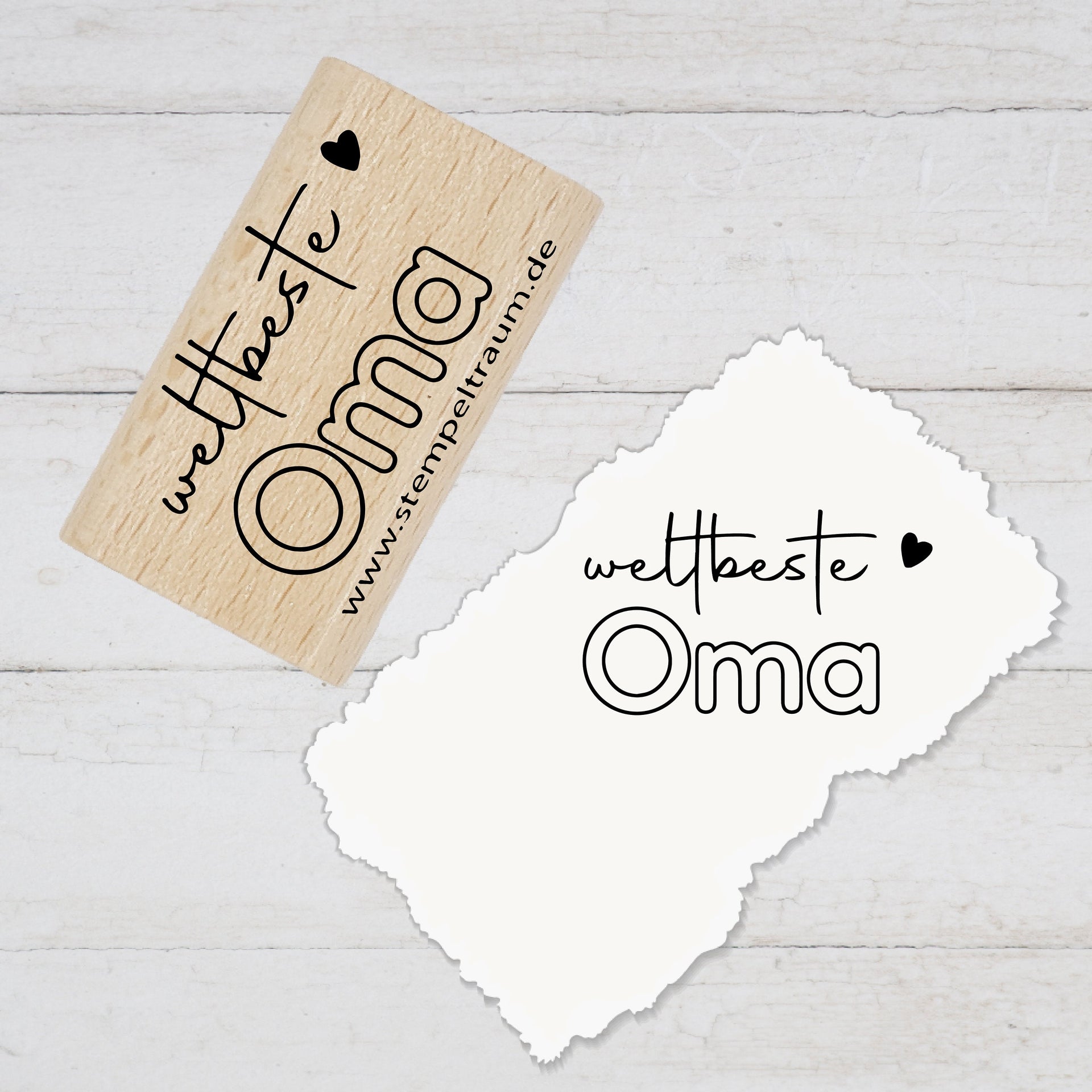 Stempel Motivstempel mit Text - weltbeste Oma, Stempel Geschenk - DIY Stempel zum Basteln von Karten, Papier, Stoffen, Holz, Dekoration