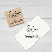 Stempel Lehrerstempel - Schule - Unterschrift - mit Emoji, Geschenk - DIY Stempel f. Schulhefte, Hausaufgabenheft, Grundschule, Erinnerung