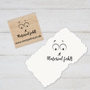 Stempel Lehrerstempel - Schule - Material fehlt - mit Emoji, Stempel Geschenk - DIY Stempel zum Basteln von Karten, Papier, Stoffen, Holz,
