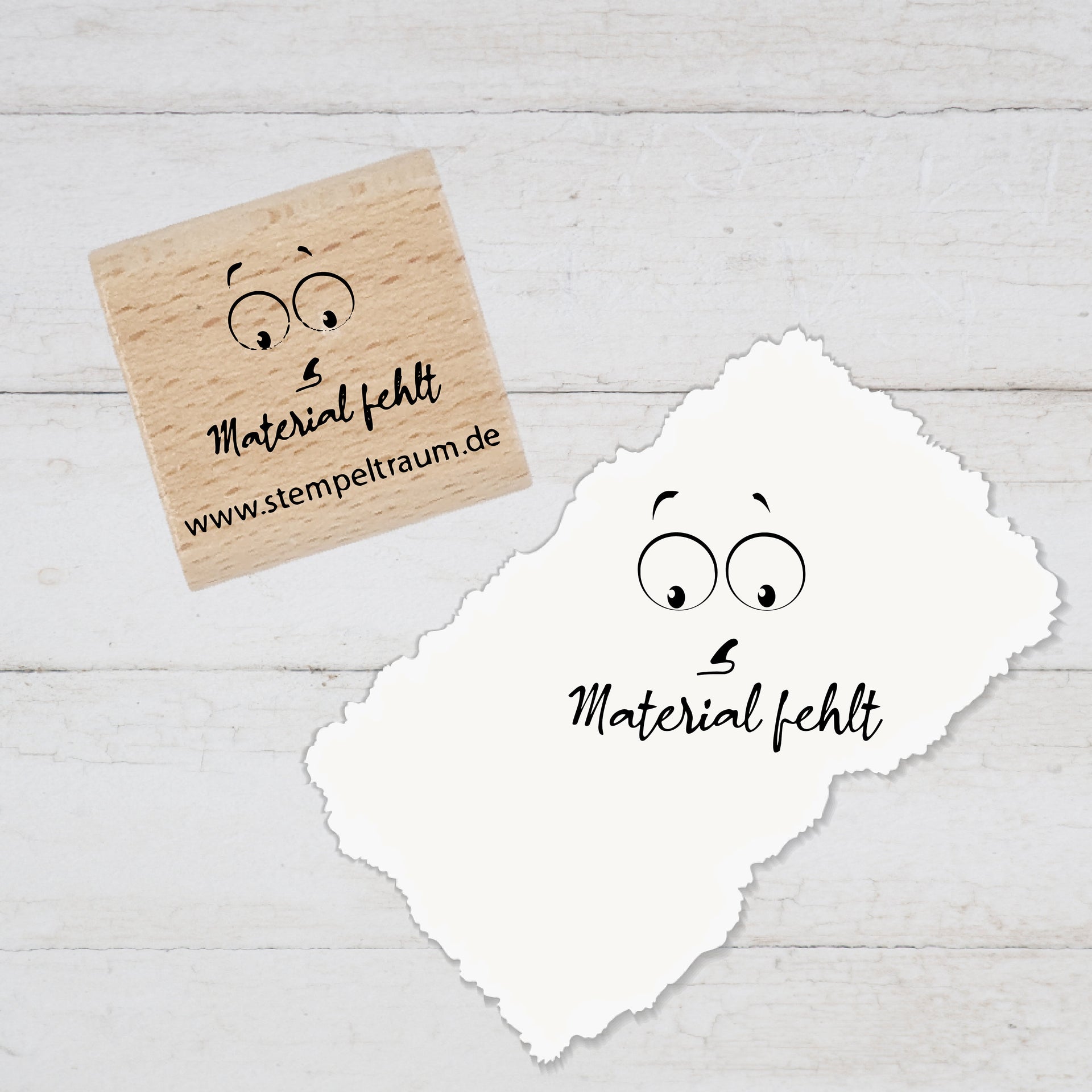 Stempel Lehrerstempel - Schule - Material fehlt - mit Emoji, Stempel Geschenk - DIY Stempel zum Basteln von Karten, Papier, Stoffen, Holz,