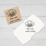 Stempel, Lehrerstempel - Schule - Das war wohl nichts - Trauriges Bienchen, Geschenk - Stempel f. Schulhefte, Hausaufgabenheft, Grundschule