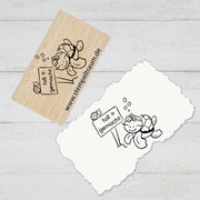 Stempel, Lehrerstempel, Schule, toll gemacht, Motiv freudige Schildi, Geschenk - DIY Stempel f. Schulhefte, Hausaufgabenheft, Grundschule